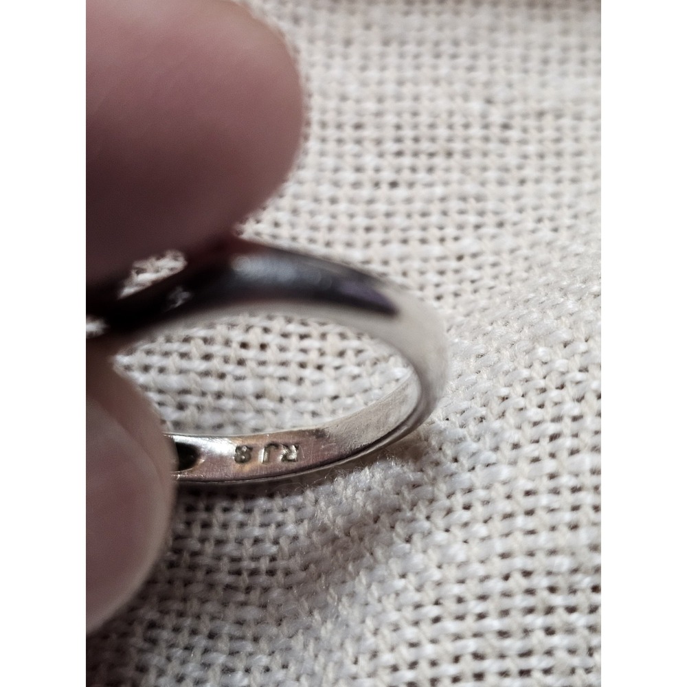 Vintage 925 Silver Ruby Cubic Zirconia Avon Heart Fashion Ring - Picture 6 of 7